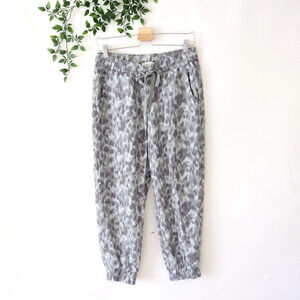 Cloth & Stone Gray Leopard Lyocell Jogger Pants Size Small